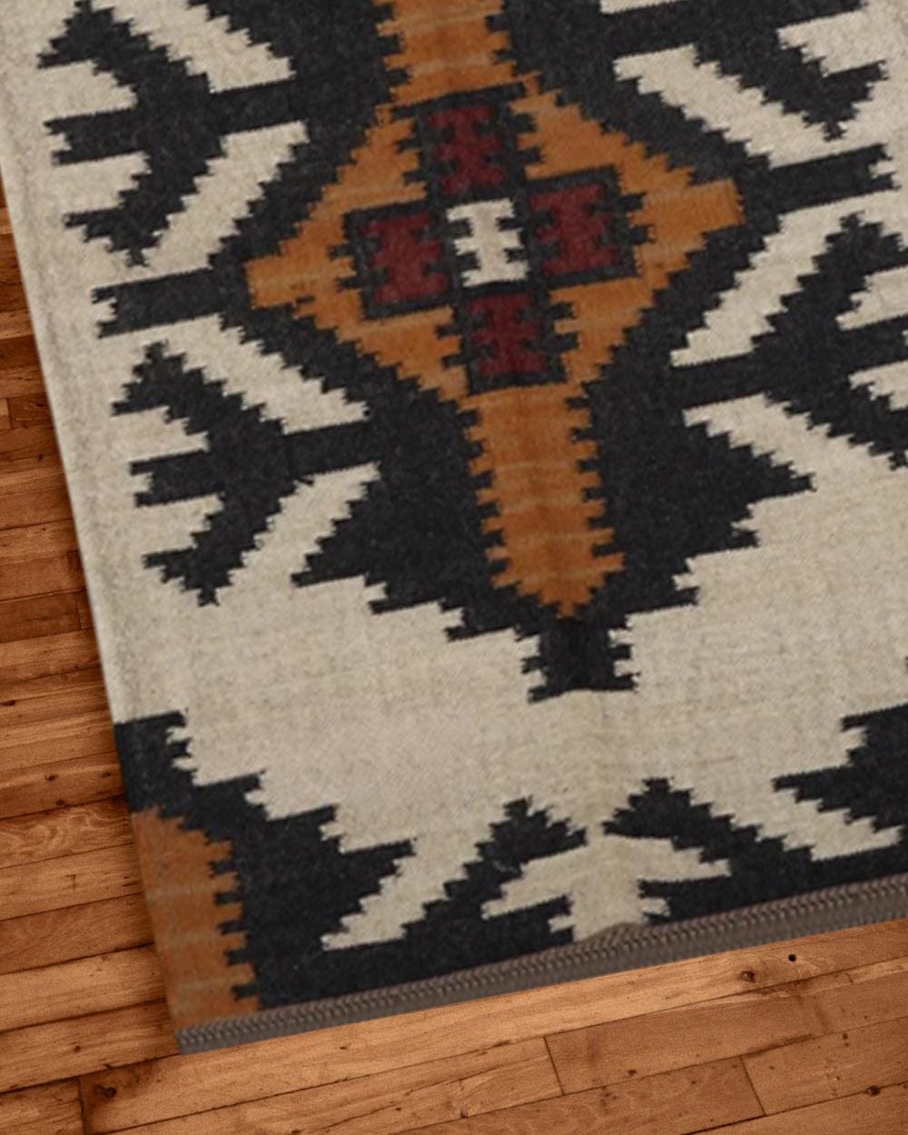 Handmade Wool & Jute Kilim Dhurrie Rug - Traditional Indian Wool Jute Rugs for Home Decor