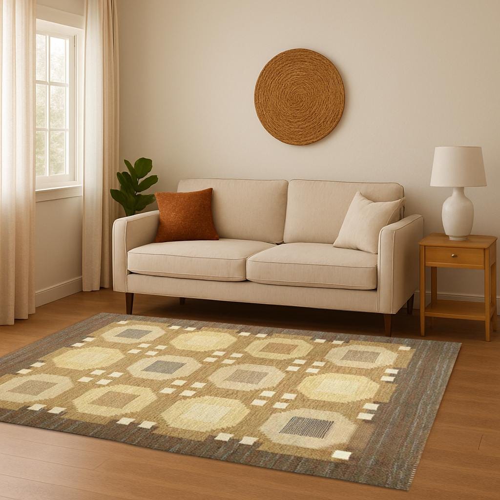 Handmade 9x12 Ft Wool Jute Kilim Rug - Handwoven Navajo Flatweave, Bohemian Indian Durrie Rug