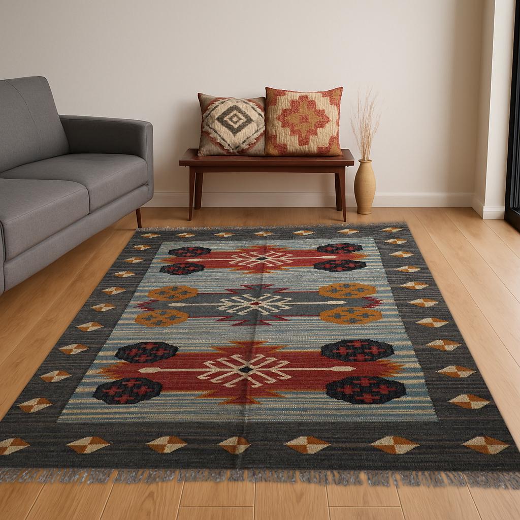 9x12 Ft. Handmade Wool Jute Kilim Rug Handwoven Wool Jute Rug, Handwoven Wool Jute Kilim Rug, Wool Jute Rug Kilim Jute Rug