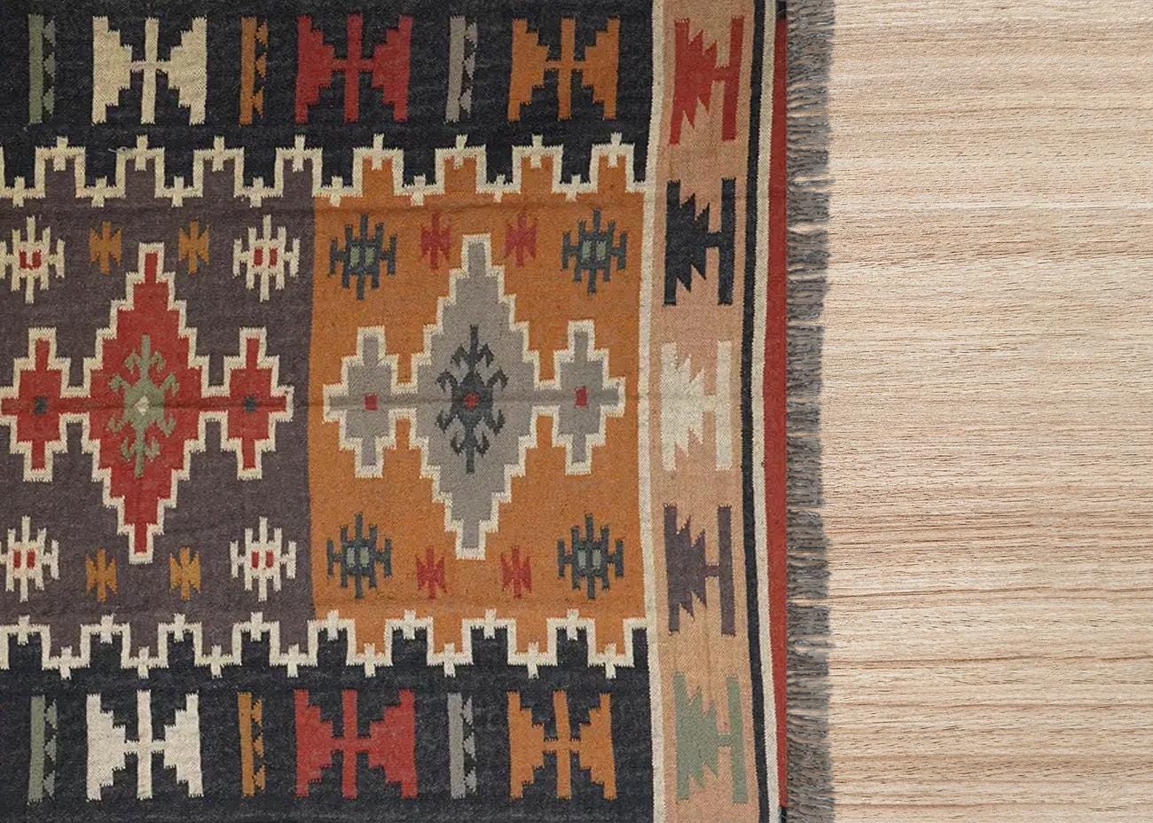 Kilim Area Rug, Boho Rug, Home Décor Rug, Rugs For Living Room, 8X10, Boho Decor Rug,Vintage Wool Rug, Wool and Jute Rug Handmade