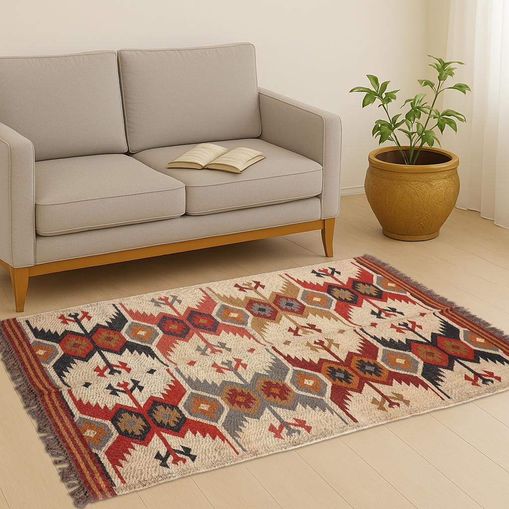 4x6, 5x8, 6x9, 8x10, 9x12 Ft Kilim Rug, Handwoven, Wool and Jute Rug, ,rugs for living room,kilim runner rug,large hall kilim rugs