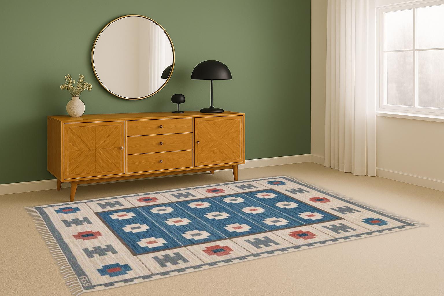 Modern wool jute rug, modern kilim rug , 6x9 , Handmade Wool Jute Rug, Navajo kilim Rug, Outdoor/ Indoor Rug/ Living Room Rug