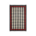 Large Black Kilim Rug, Handmade Wool Jute Rug, Handwoven Dhurrie Carpet, Geometric Oriental Rug, Traditional Black Indian Kilim