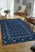 Cotton Flatweave Rug 7x10 - Durable, Soft Area Carpet for Living Room, Bedroom & Hallway, Natural Fiber Floor Decor