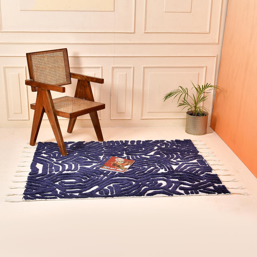Moroccan Handmade Beni Ourain Wool Rug - Berber Azilal Style White Handwoven Modern Decor Rug