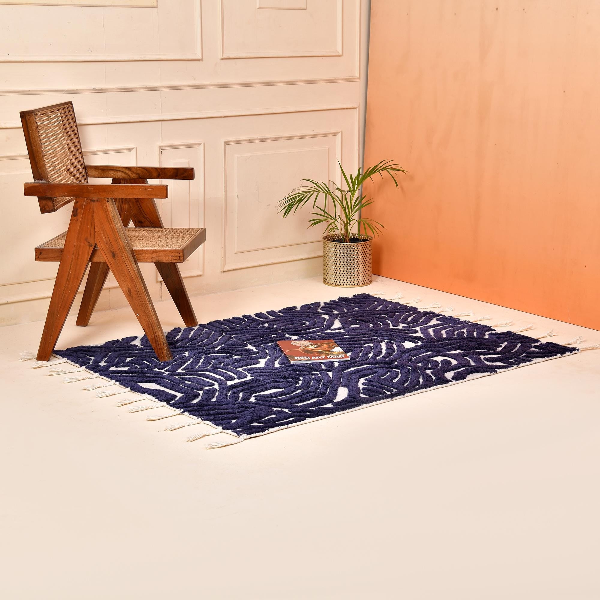 Moroccan Handmade Beni Ourain Wool Rug - Berber Azilal Style White Handwoven Modern Decor Rug