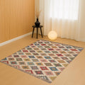 Jute Kilim Rug, Handmade Wool Rug, Dhurrie Boho Rug, 8x10 Area Rug, Kitchen Rug, Dining Table Carpet, Home Decor Floor Rug