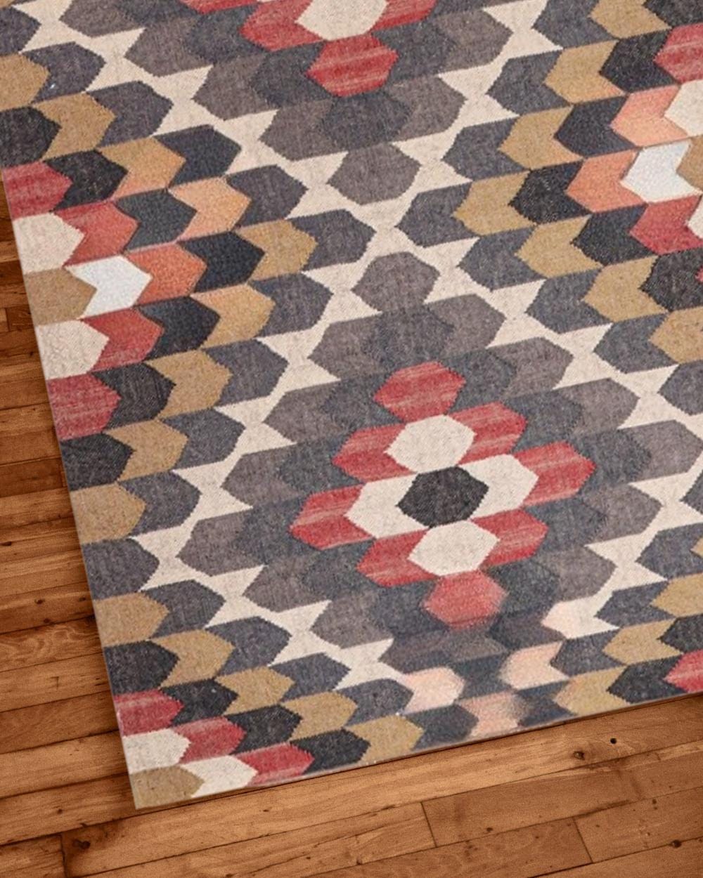Wool Jute Kilim Rug Handwoven large Decor Jute Rug For Living Home And Kitchen Decor Rug Vintage, Bedroom Rug, Floor Jute Runner