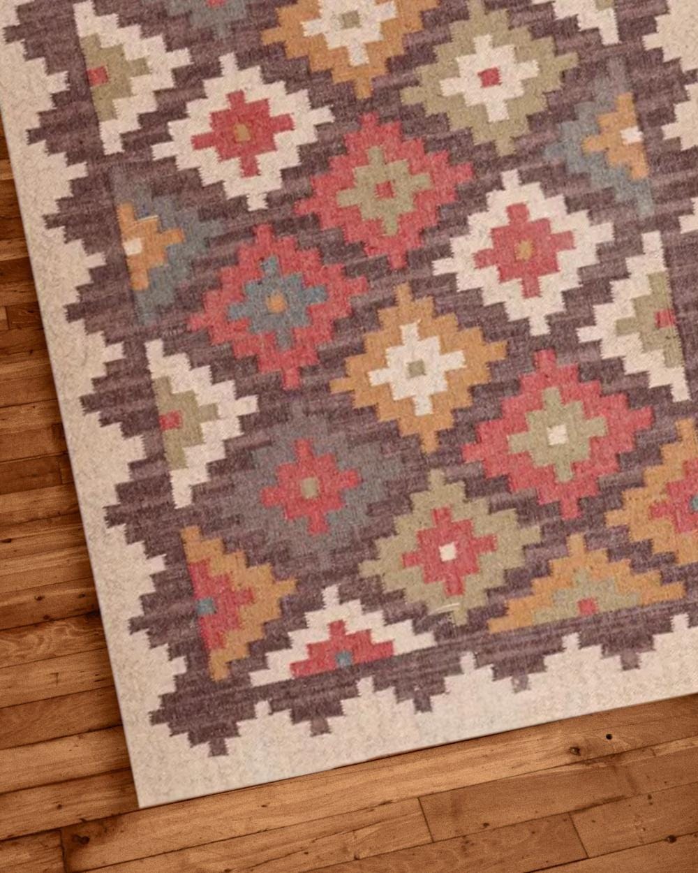 8x10, 9x12 Ft Wool Jute Kilim Rug, Handwoven, Wool and Jute Rug Handmade, Multicolour Wool Jute Kilim Rug, kilim Area Rug, Wool And Jute Rug