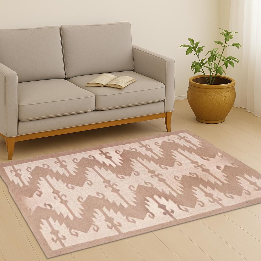 Handwoven Wool Jute Kilim Rug, Wool Jute Rug, Kilim Jute Rug, Flatweave Rug, 5x8-foot Jute Kilim Area Rug, Multicolor Wool Area Carpet