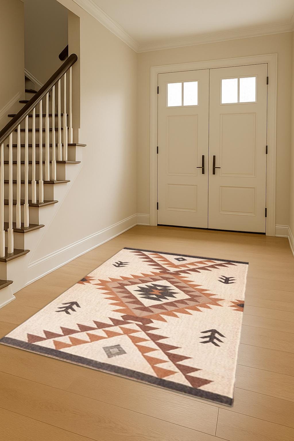Handwoven Vintage Kilim Rug, Wool Jute Kilim Rug, Floor Rug, Navajo Kilim Rug/Area Rug/Accent Rug/Outdoor Rug/Indoor Rug/Living Room Rug