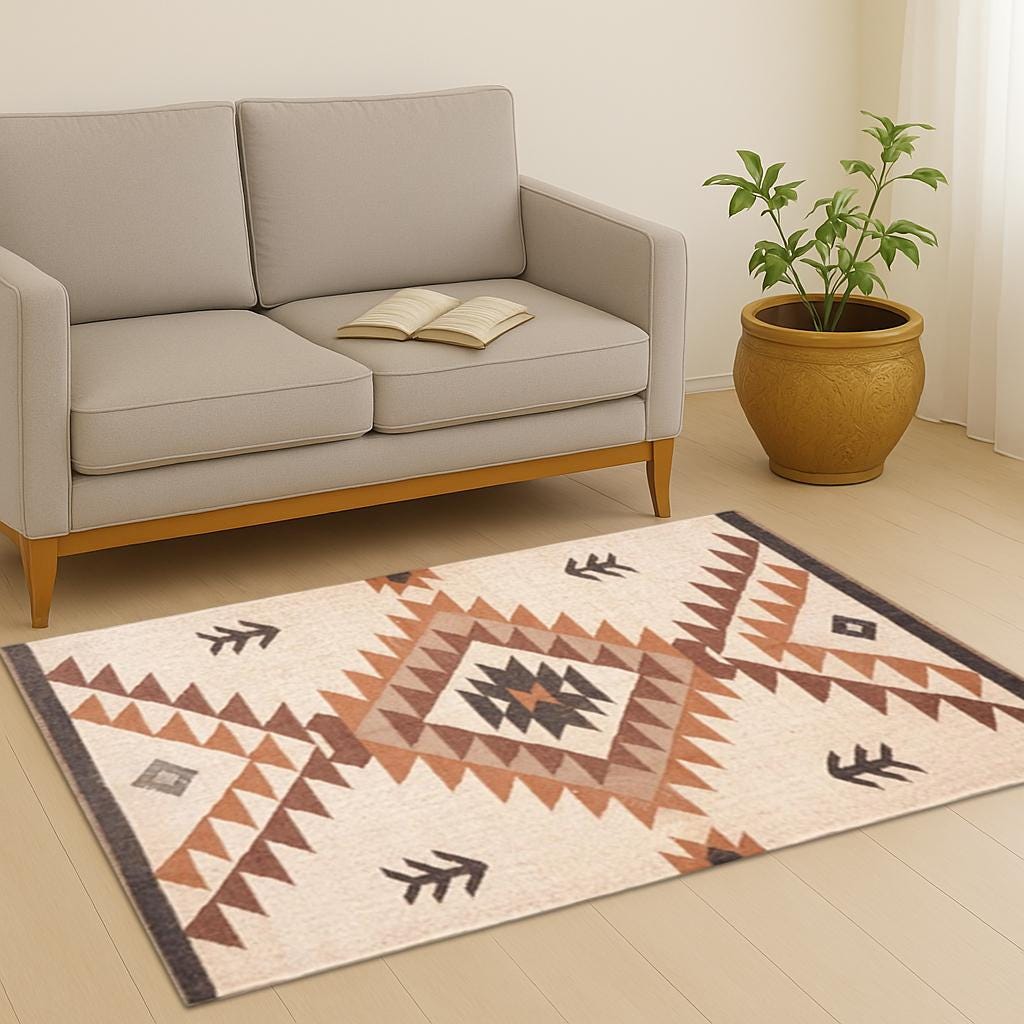 Handwoven Vintage Kilim Rug, Wool Jute Kilim Rug, Floor Rug, Navajo Kilim Rug/Area Rug/Accent Rug/Outdoor Rug/Indoor Rug/Living Room Rug