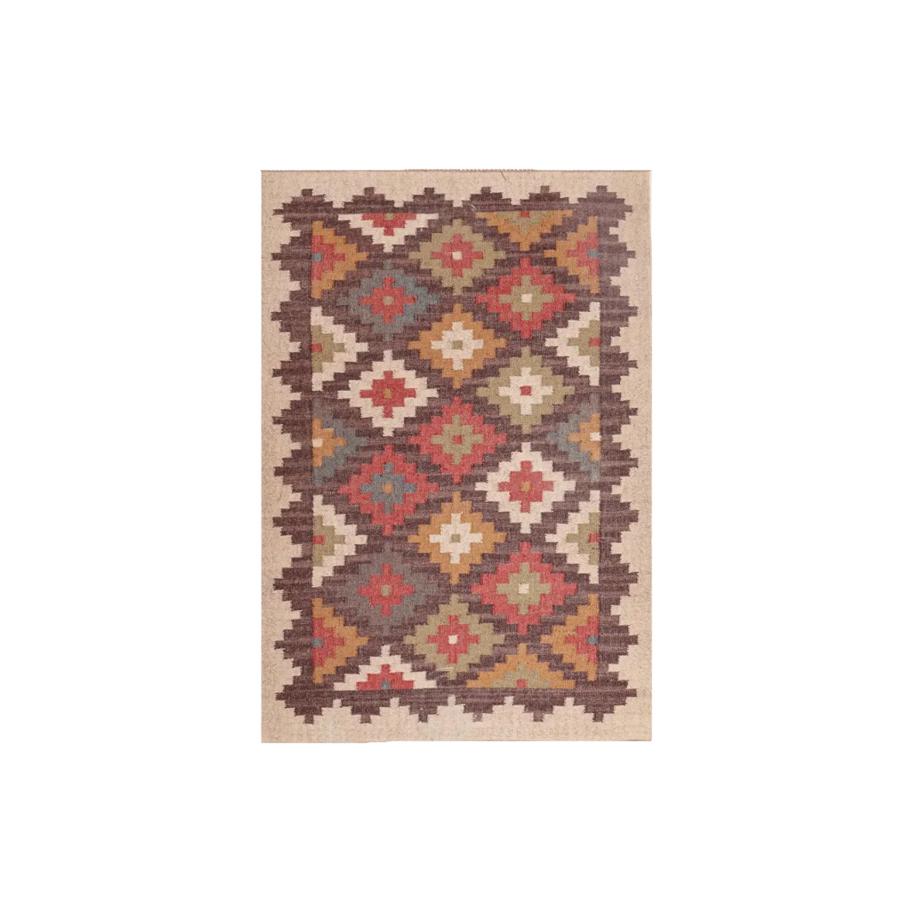 5x8 Ft Wool Jute Kilim Rug, Handwoven Turkish Kilim Rug, Home Décor Rug,