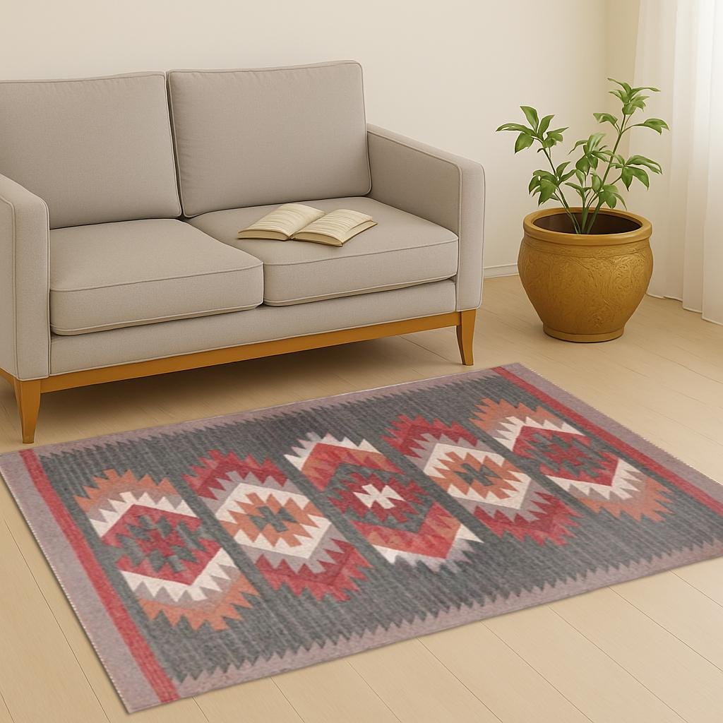 6X9 Ft KILIM Area Rug, Wool Jute Drawing Room Persian Dhurrie, Tribal Moroccan Rug,  Kilim Dhurrie Rug Traditional Indian Turkish Kilim Rug