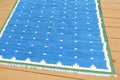 Modern Handmade Cotton Area Flat Weave Rug, Blue Area Rug, Blue Cotton Rug,Hand and Flat Weave panja Dhurrie Rug, Cotton Reversible Rug