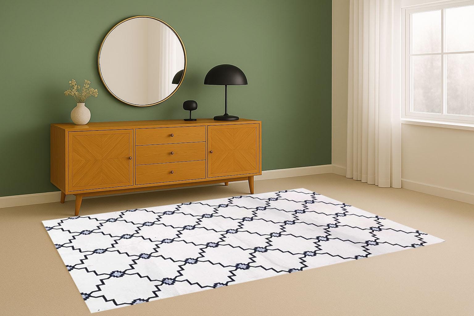 Handwoven Cotton Flatweave Area Rug, Modern Rug, Flatweave Rug, Custom Rug, Living Room Rugs, Bedroom Rugs Area Rugs