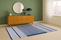 Modern Handmade Cotton Striped Area Rug, Striped Rug Wall Tapestry, Handmade Cotton Area Flat Weave Rug 10x12