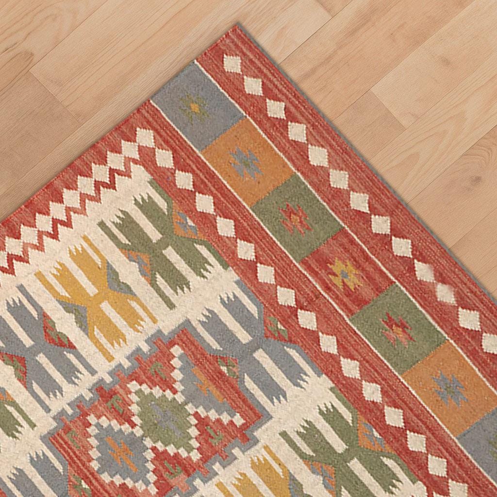 Handmade Wool Jute Kilim Rug, Handwoven Wool Jute Rug,4x10, 6x9, 8x10, 9x12, 10x14 ft Rugs Indian Dhurrie Rug For Living Room Area
