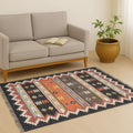 Handmade woven bricks Jute kilim rug, Kilim Area Rug | Authentic Handmade Tribal Wool Flatweave Carpet