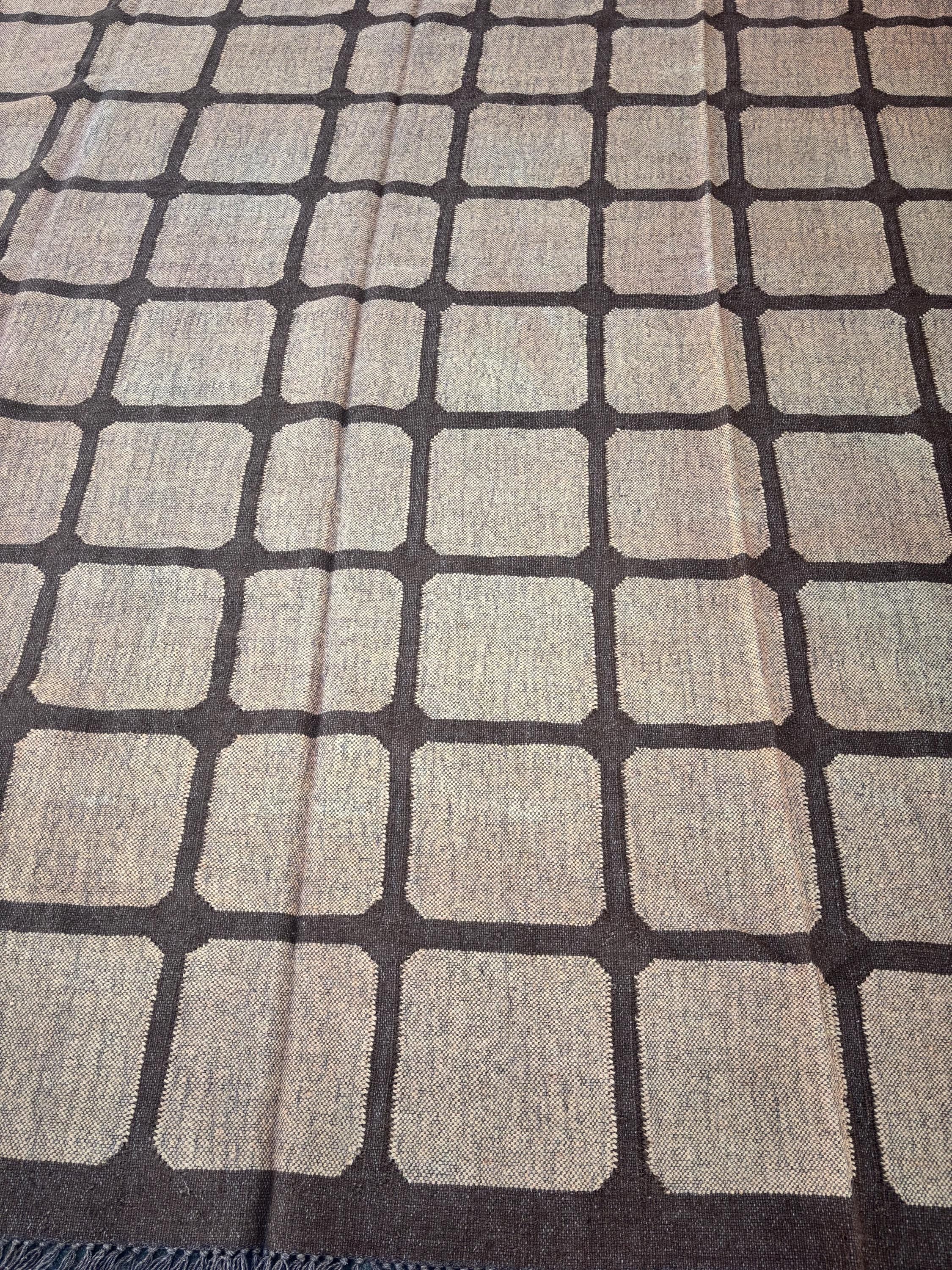 Kilim Rug, Handwoven, Wool and Jute Rug Handmade, Kilim Dhurrie Rug, boho rug Traditional Indian Carpet WOOL JUTE RUGS