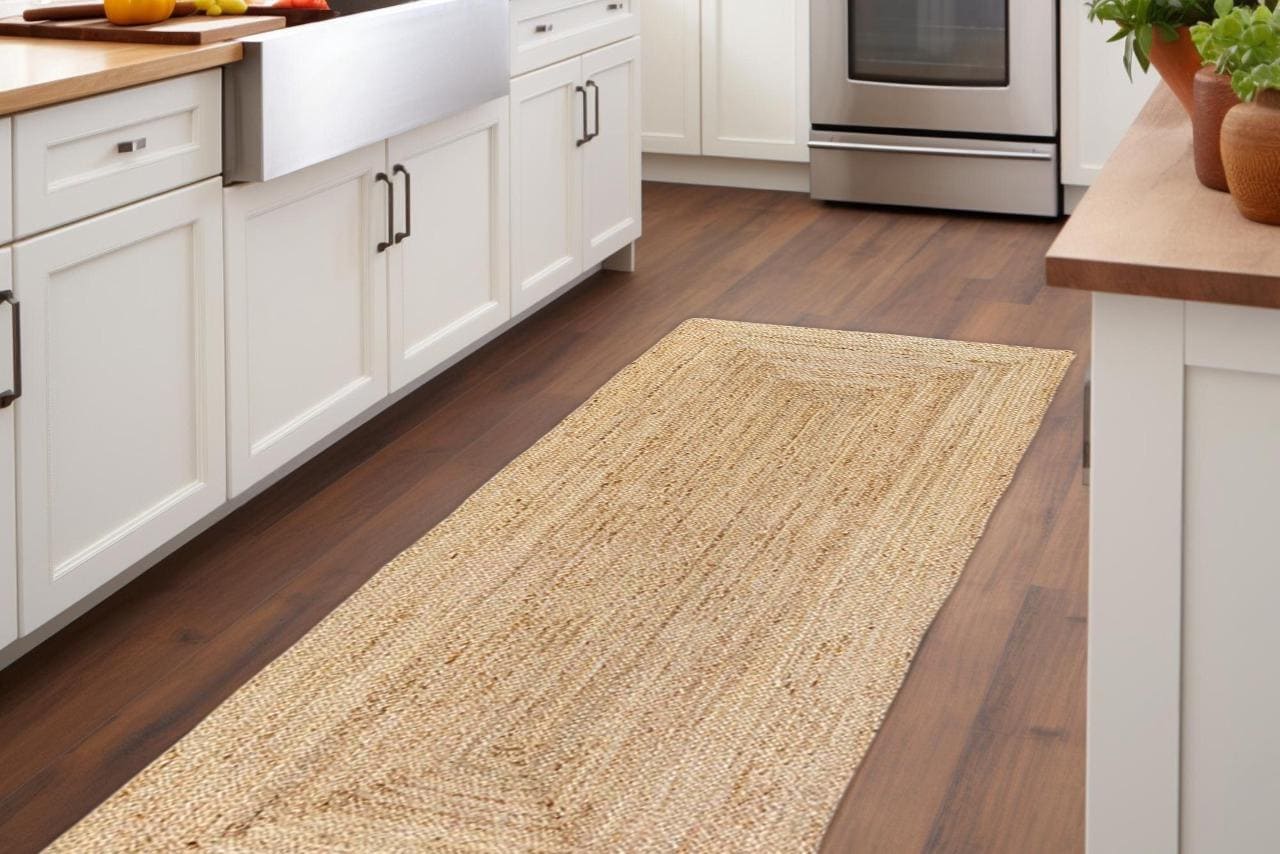Jute Runner Natural, Jute Runner Rug Indian, Handwoven Jute Rug, Jute Rug Rectangular Custom Size Rug