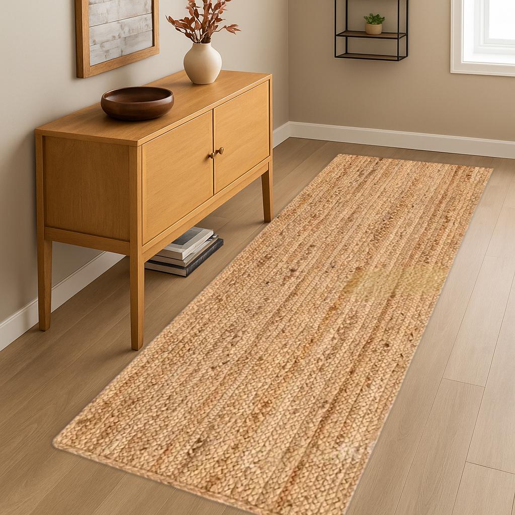 Jute Runner Natural Jute Runner Rug, Bohemian Jute Rug, Jute Runner Rug, Natural Fiber Runner Rug, Custom Size Runner Rug