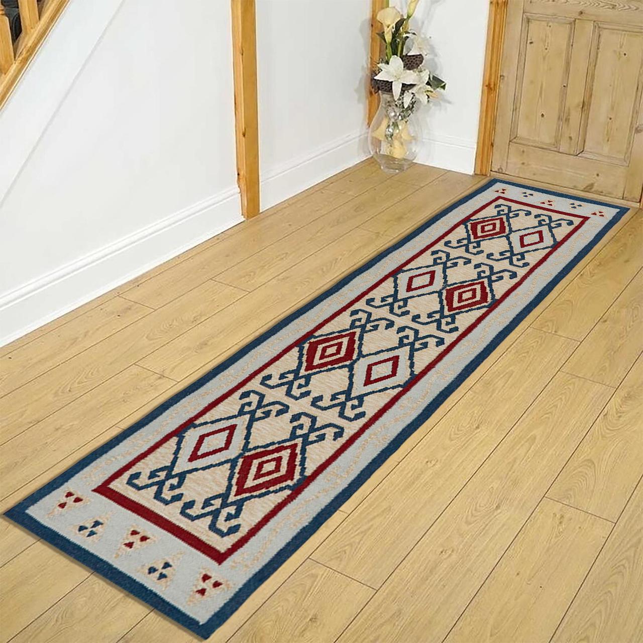 Handmade Wool Jute Kilim Runner, Kilim Rug Runner, Jute Runner, 2x10 Ft Kitchen Runner, Reversible Classic Staircase, Vintage Antique Rug