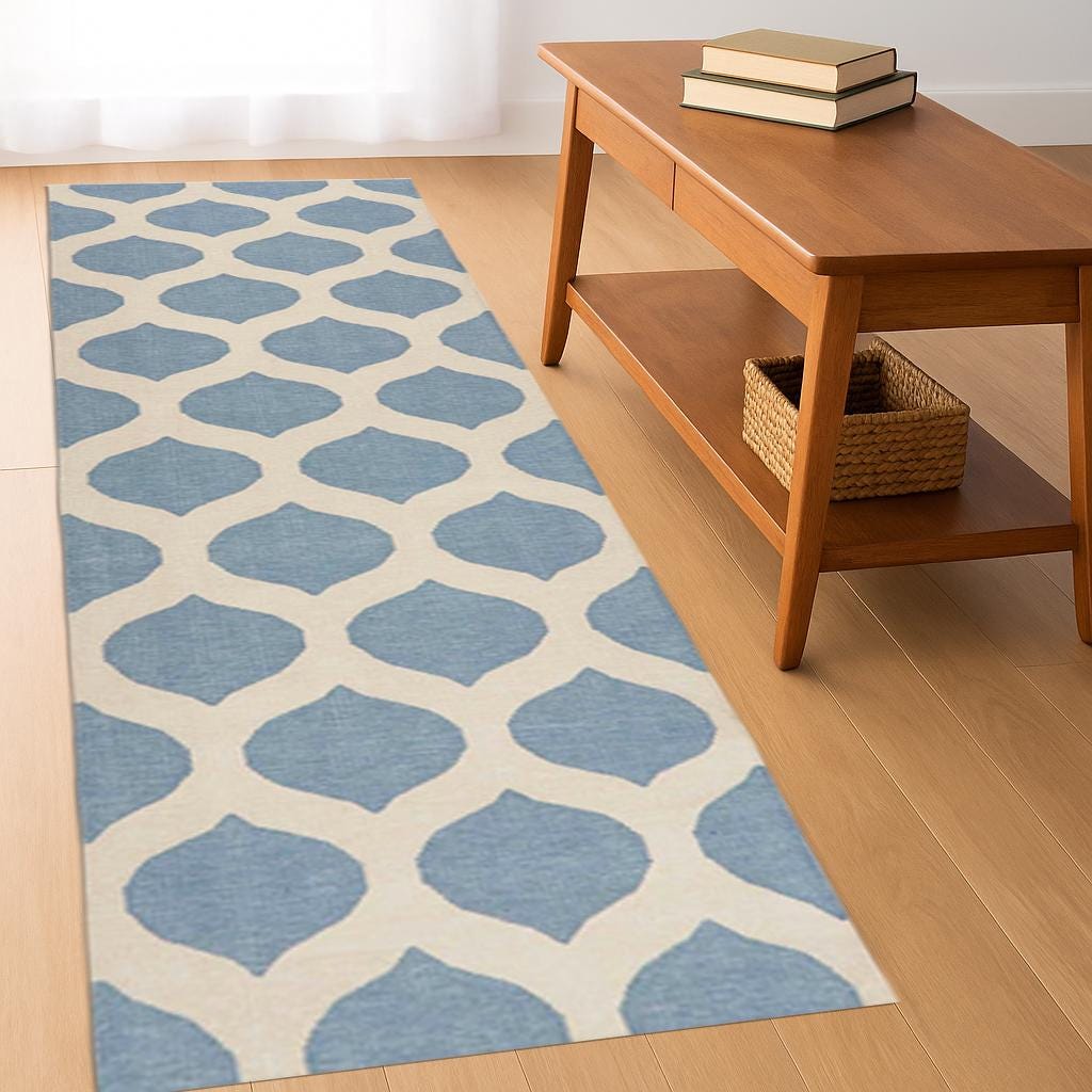 Wool Jute Kilim Area Runner, Stair Runner, Handmade Large Rug, Wool Jute Hallway Rug, Bohemian Handwoven Boho Outdoor Stair Runner