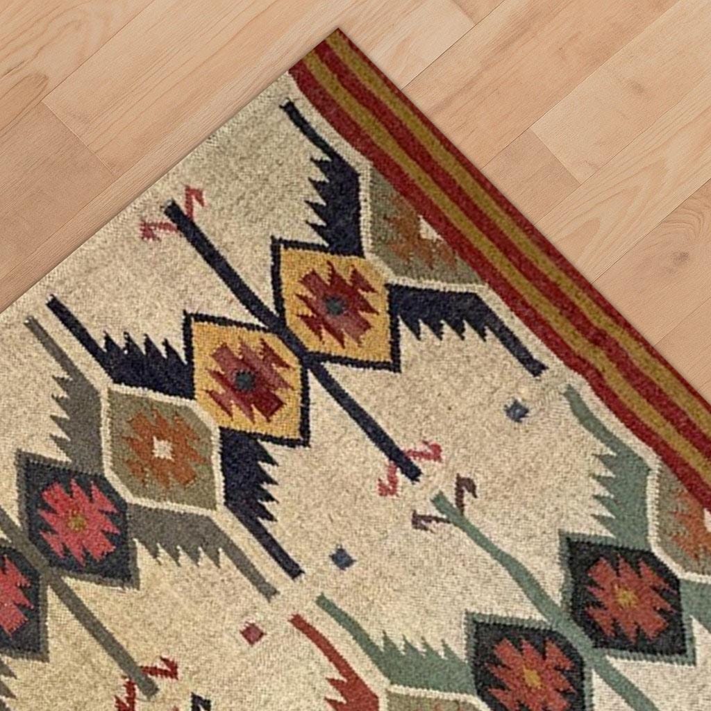 Jute Kilim Rug 6x9 & 12x15, Handmade Natural Kilim Jute Rugs, Boho Floor Decor, Durable Eco-Friendly Area Rugs