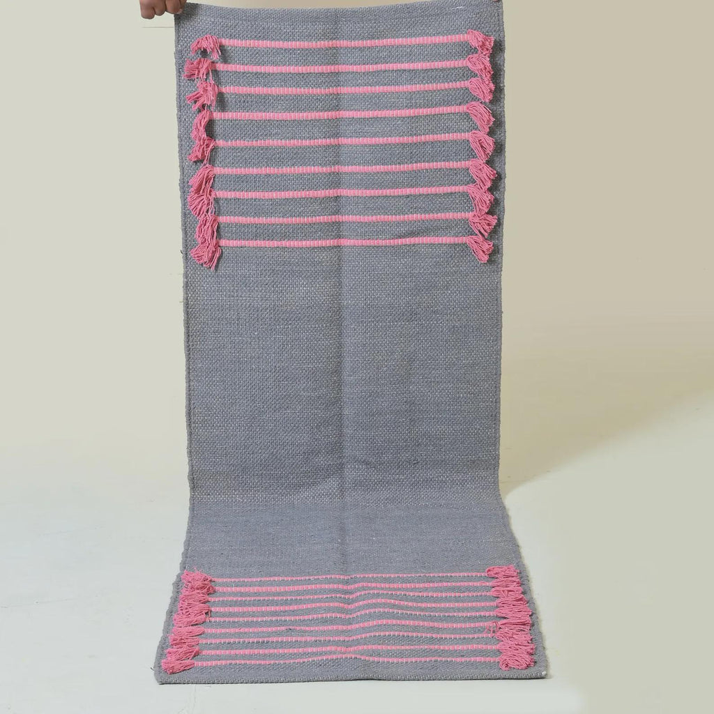 Anti skid cotton mat, Natural yoga mat, handwoven area rug, cotton yoga rug, pilates floor mat, meditation cotton mat, fitness yoga rug