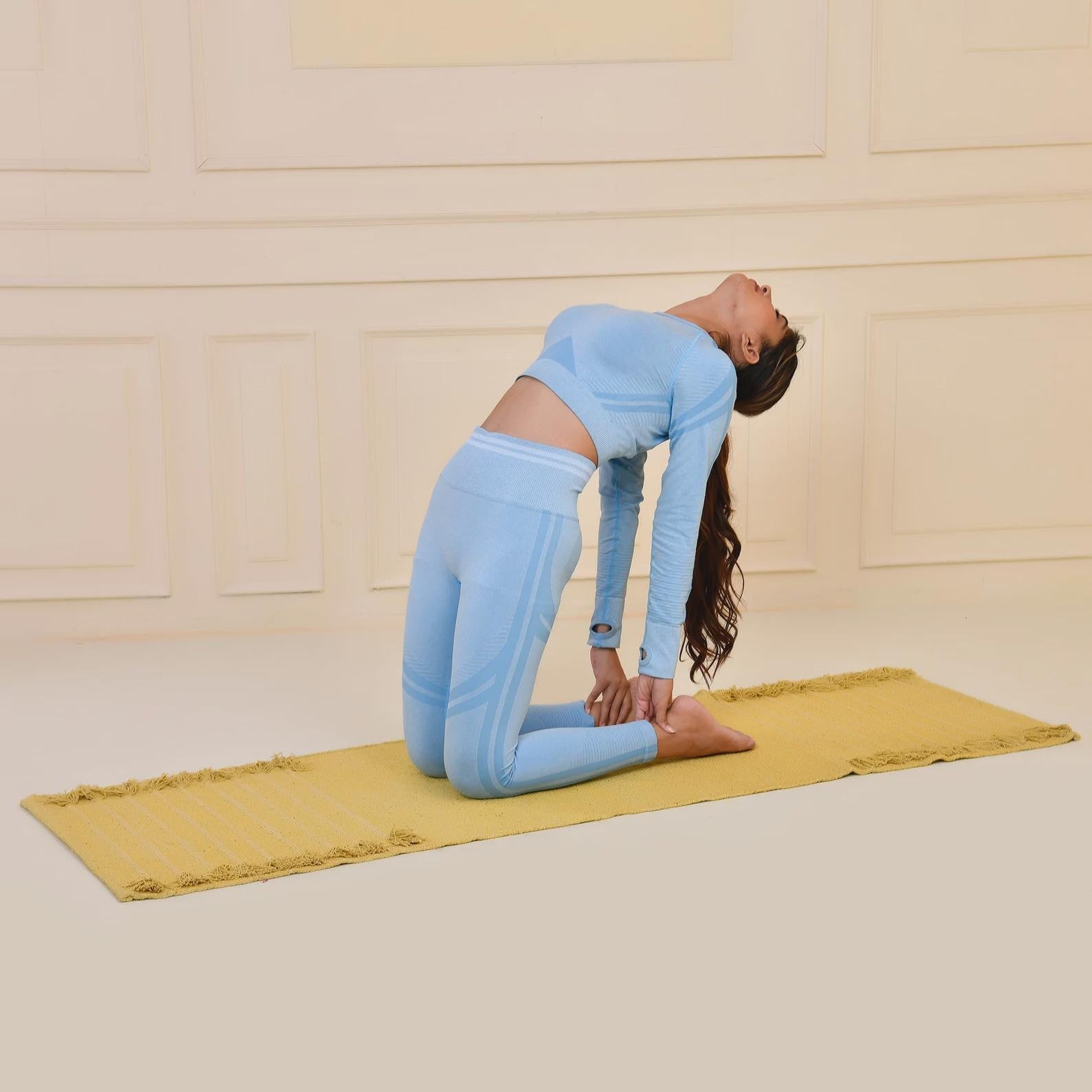 Organic cotton yoga mat, 2x6 yoga rug, herbal area rug, indoor outdoor yoga mat, morning fitness rug, sustainable mat