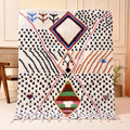 Moroccan Handmade Beni Ourain Wool Rug - White Berber Azilal Style, Modern Hand Woven Rug from Morocco Soft Plush Rug Home Decor