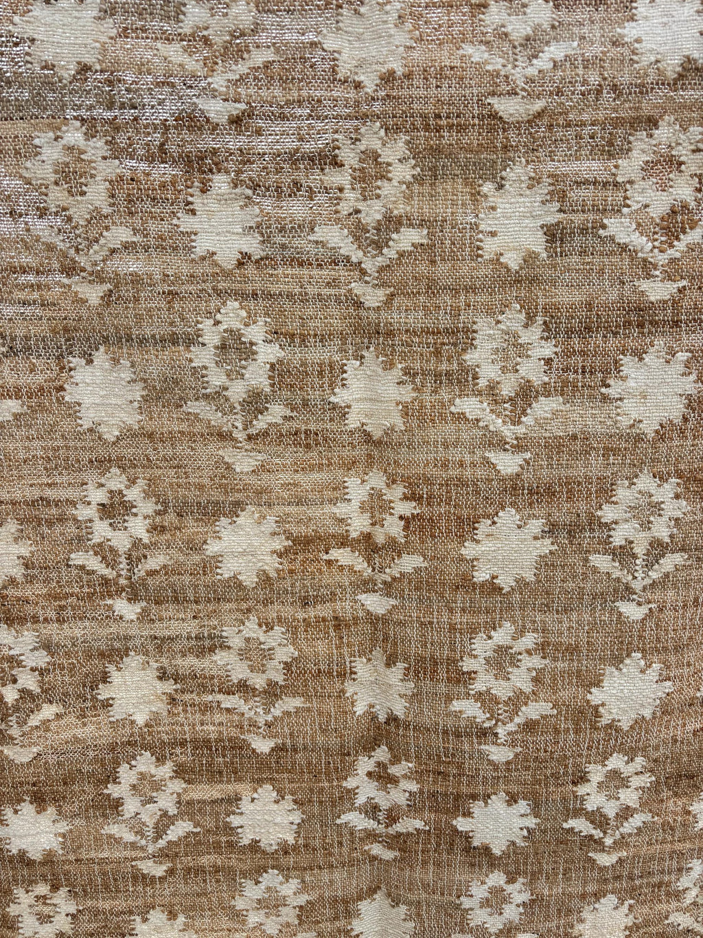 Natural Floral Cotton Jute Rug, Handmade loom Cotton jute Rug Carpet, Custom Size Rug, Outdoor Rug, traditional handwoven rug