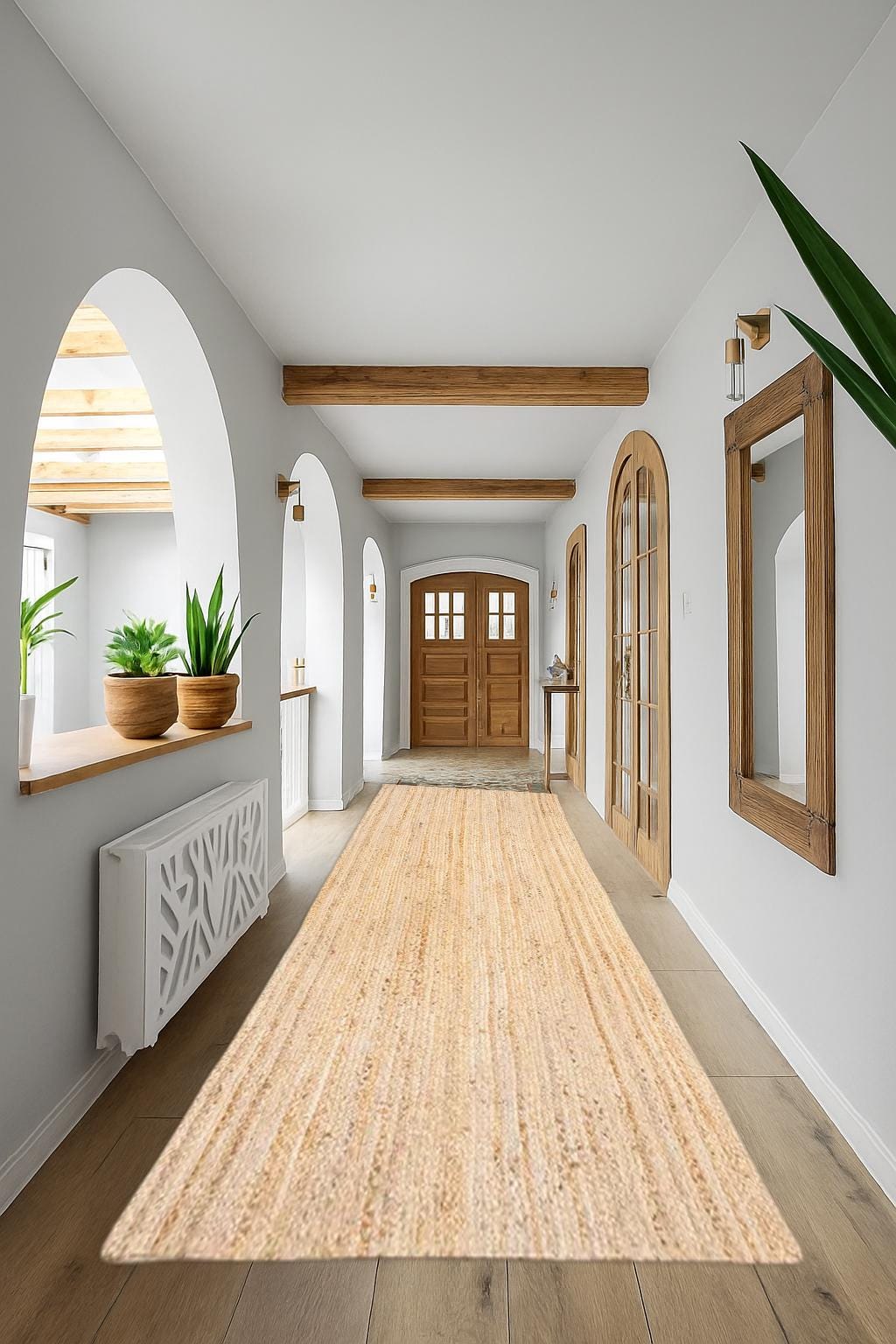 Custom Jute Runner Rug, Natural Fiber Hallway & Entryway Rug, Handwoven Eco-Friendly Carpet, 100% Natural Rug/Runner
