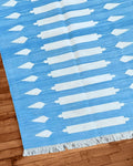 Cotton Flat Weave Rug, Indian Area Rug Soft Durable Flatweave Cotton- Carpet for Living Room Bedroom Hallway Indian Carpet