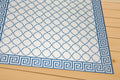 Handmade Cotton Flat Weave Rug Blue and White  – Modern Kilim Woven Carpet for Living Room Bedroom Bedroom Cotton Dhurrie Rug