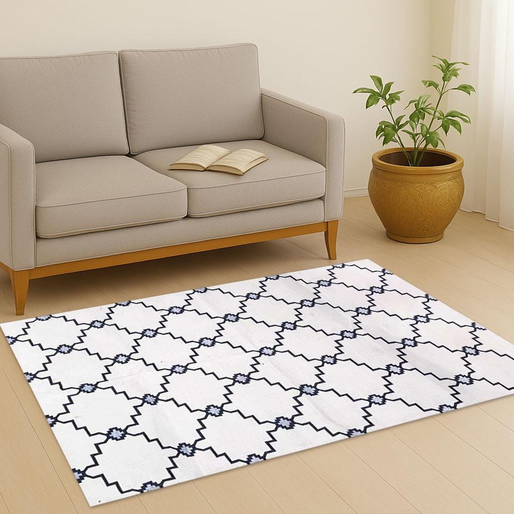Handwoven Cotton Flatweave Area Rug, Modern Rug, Flatweave Rug, Custom Rug, Living Room Rugs, Bedroom Rugs Area Rugs