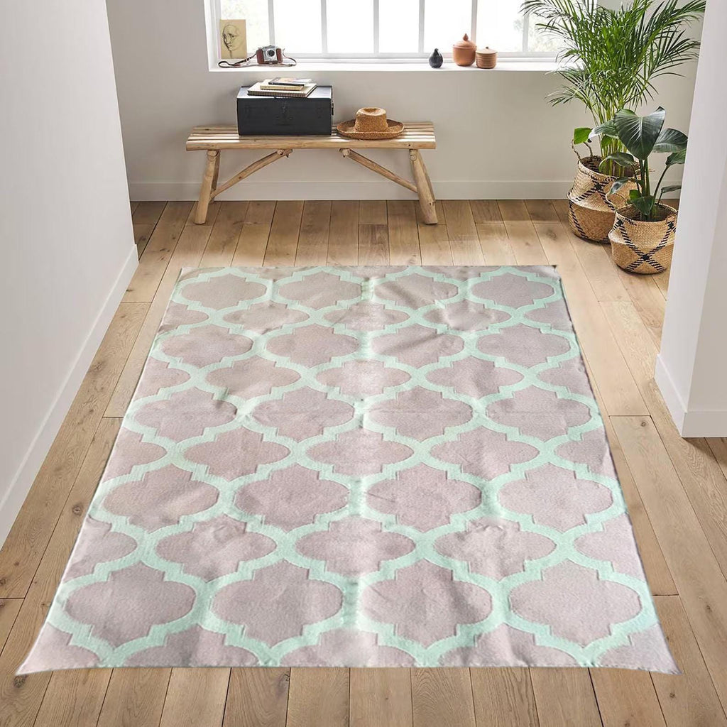 Cotton Flatweave Rug-Hand and Flat Weave panja Dhurrie Rug, Cotton Reversible Rug, 6x9 Rug, Rug For Bedroom, Personalized Rug, Custom Rug