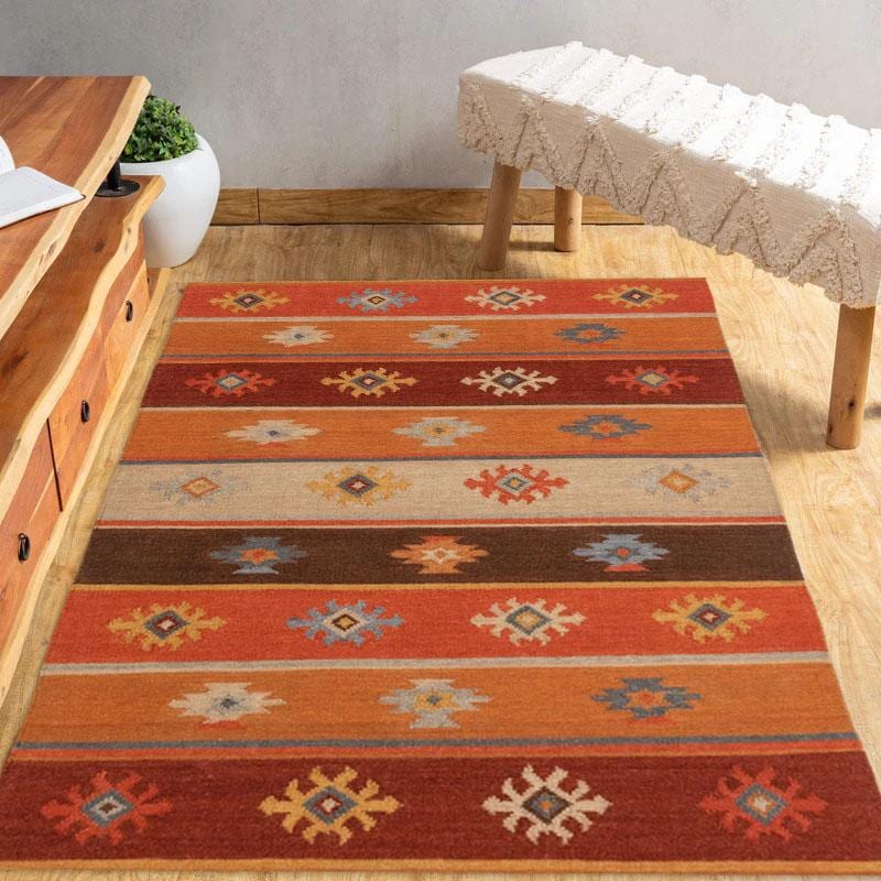 Handmade KILIM Rug | Multicolor| Vintage Persian Kilim Rug | Handwoven Wool Oriental Flat Weave Floor Decor
