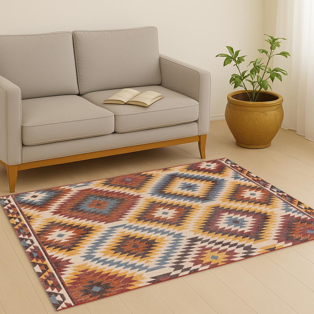 8 x 10 ft Handwoven jute kilim rugs- Kilim rug- Wool jute rug for living area