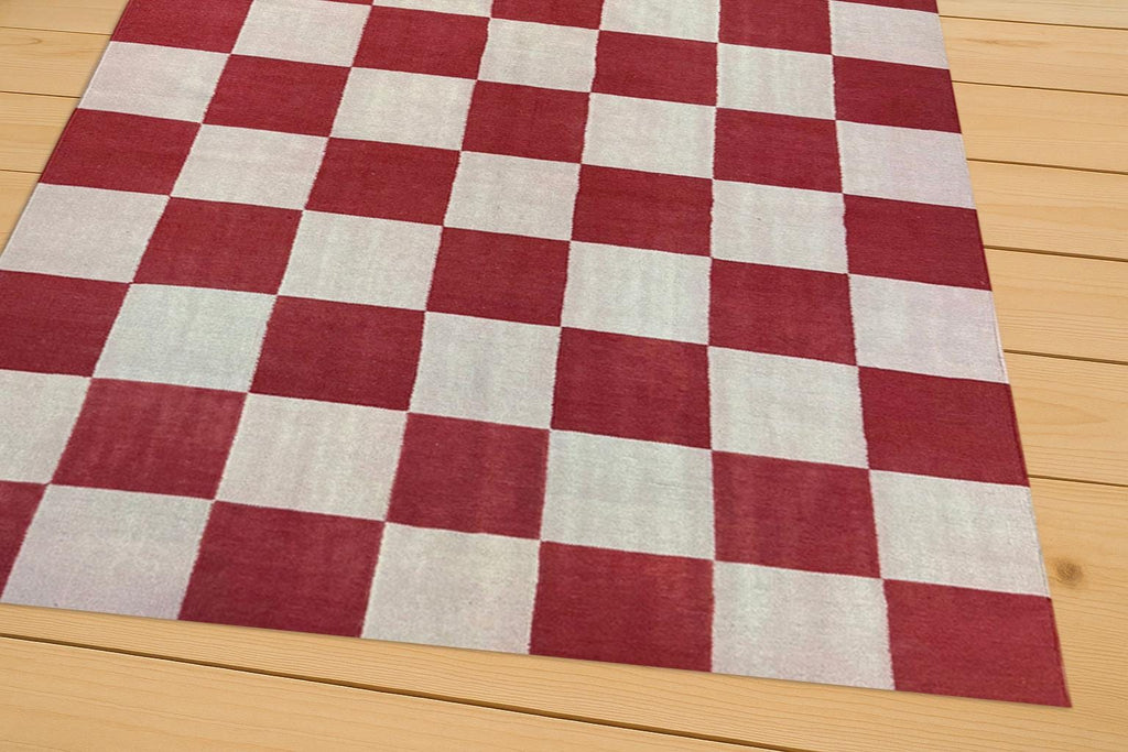 Checkered Jute Rug, Custom Size Runner Rug, Hallway Runner, Boho Jute Rug, Handmade red and Natural Hemp Jute Rungs Extra Large Jute Rugs