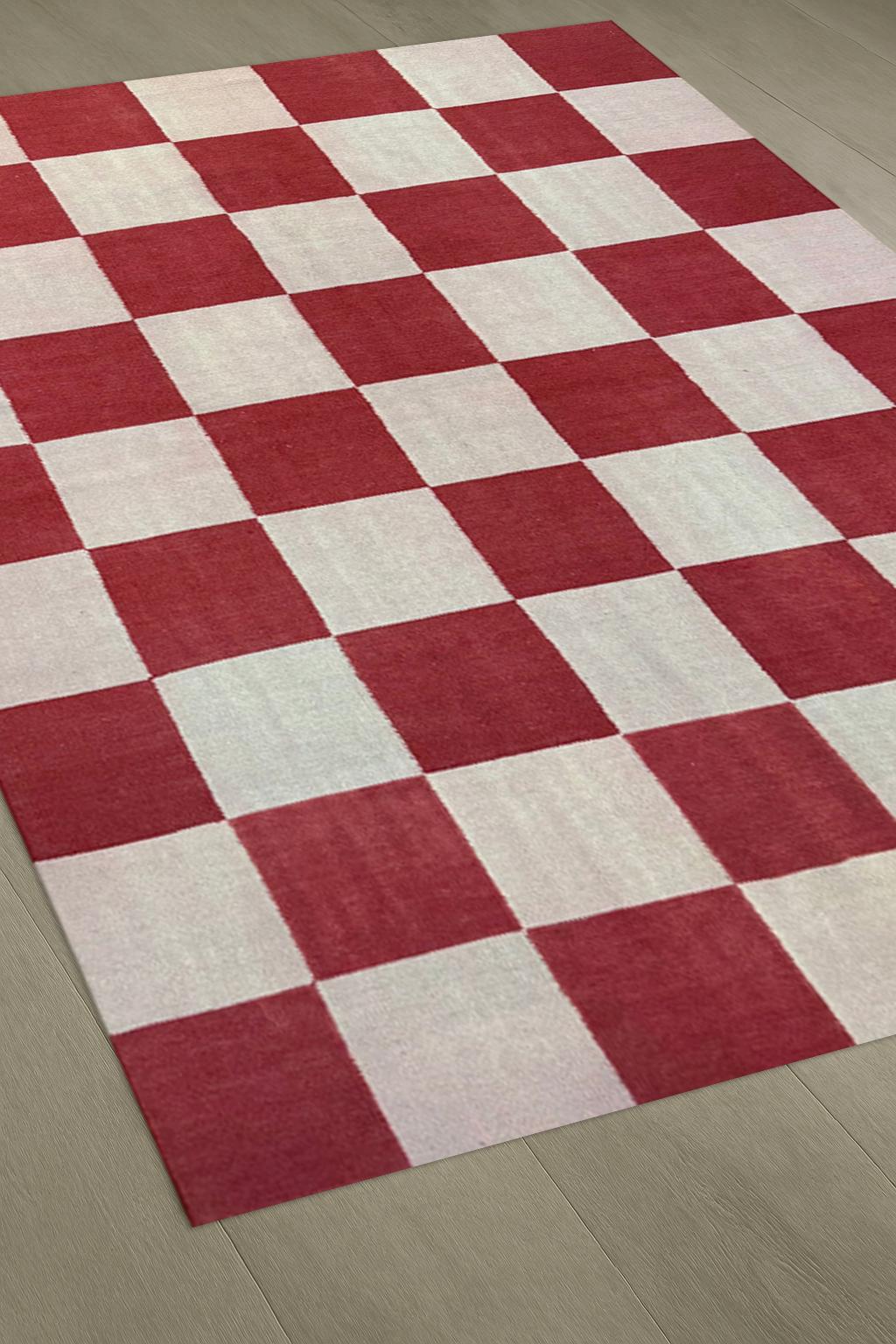 Checkered Jute Rug, Custom Size Runner Rug, Hallway Runner, Boho Jute Rug, Handmade red and Natural Hemp Jute Rungs Extra Large Jute Rugs