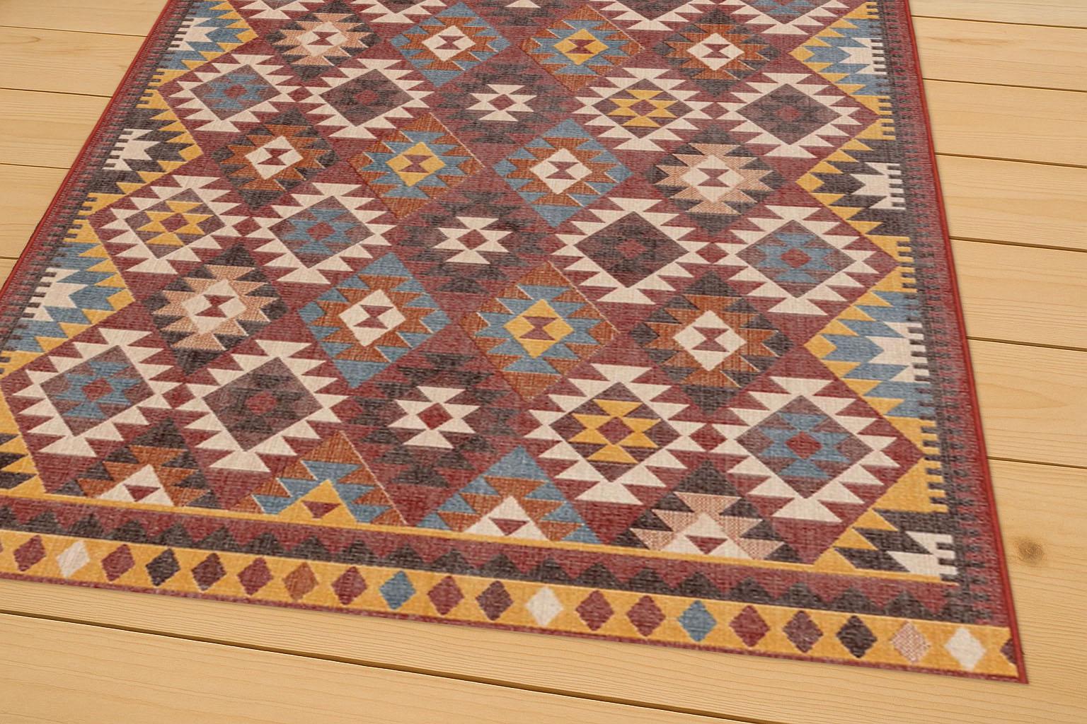 Kilim Rug, Handwoven Large Kilim Area Rug | Authentic Handmade Tribal Wool Flatweave Carpet | Bohemian Kilim Area Rug