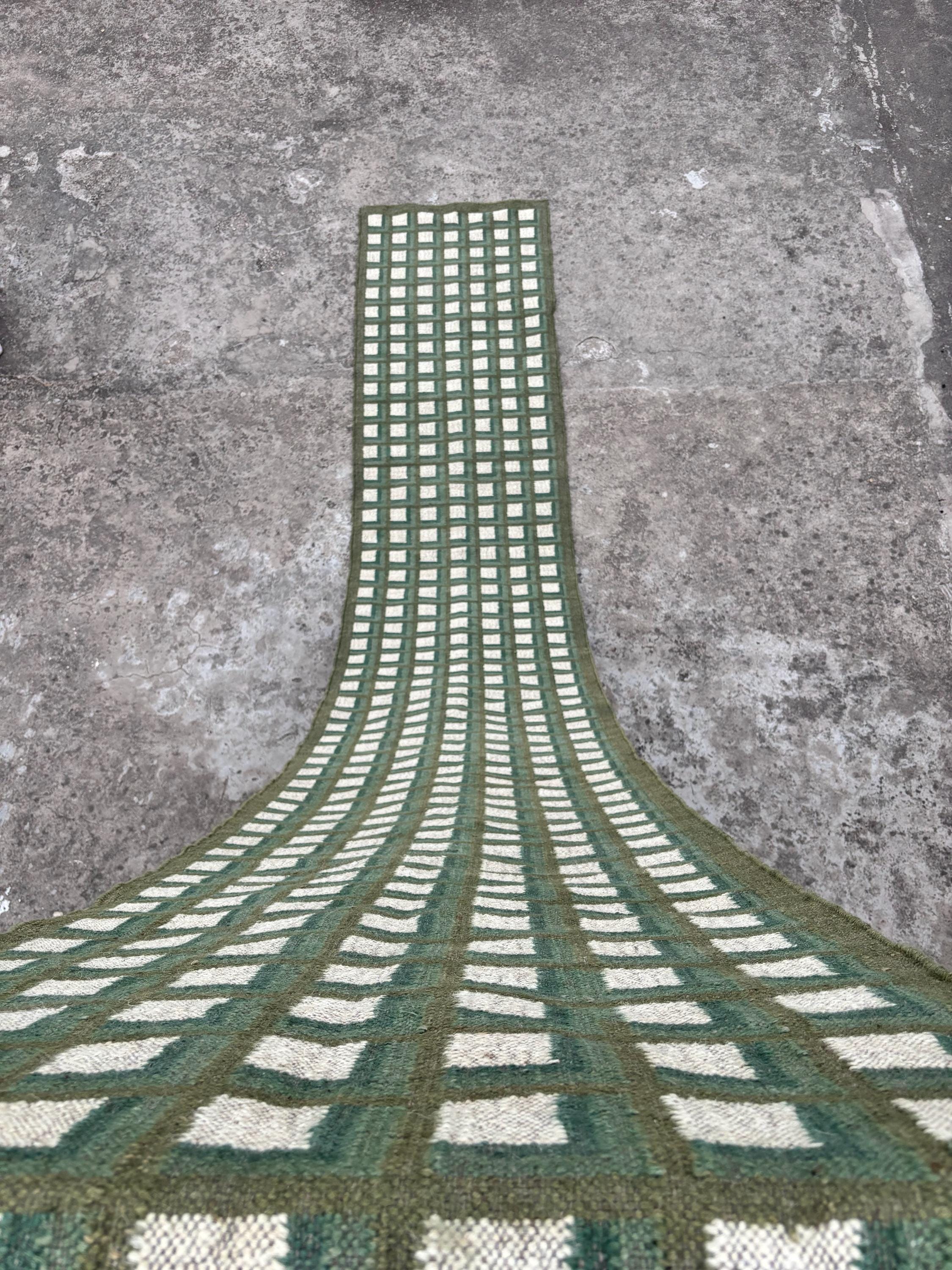 Checkered Kilim Rug , Home Decor Wool Jute Area Rug, Checkered Runner Large Size, Kitchen Rug, Living Room Rug, Outdoor Rug, Kitchen Rug