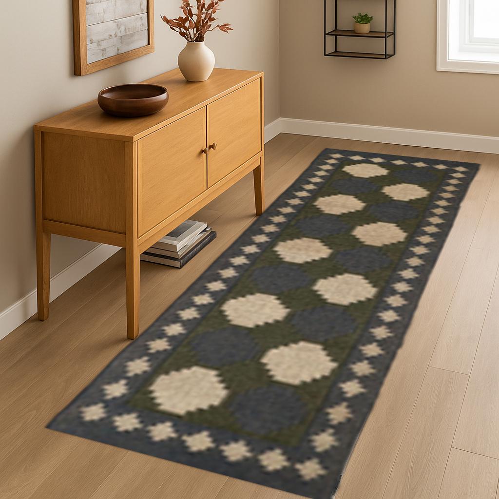 Vintage Decor Wool Jute Rugs, Indian Handmade Wool Jute Rugs , Natural Fiber Rug, Hallway Runner, Staircase runner rug, WOOL RUNNER