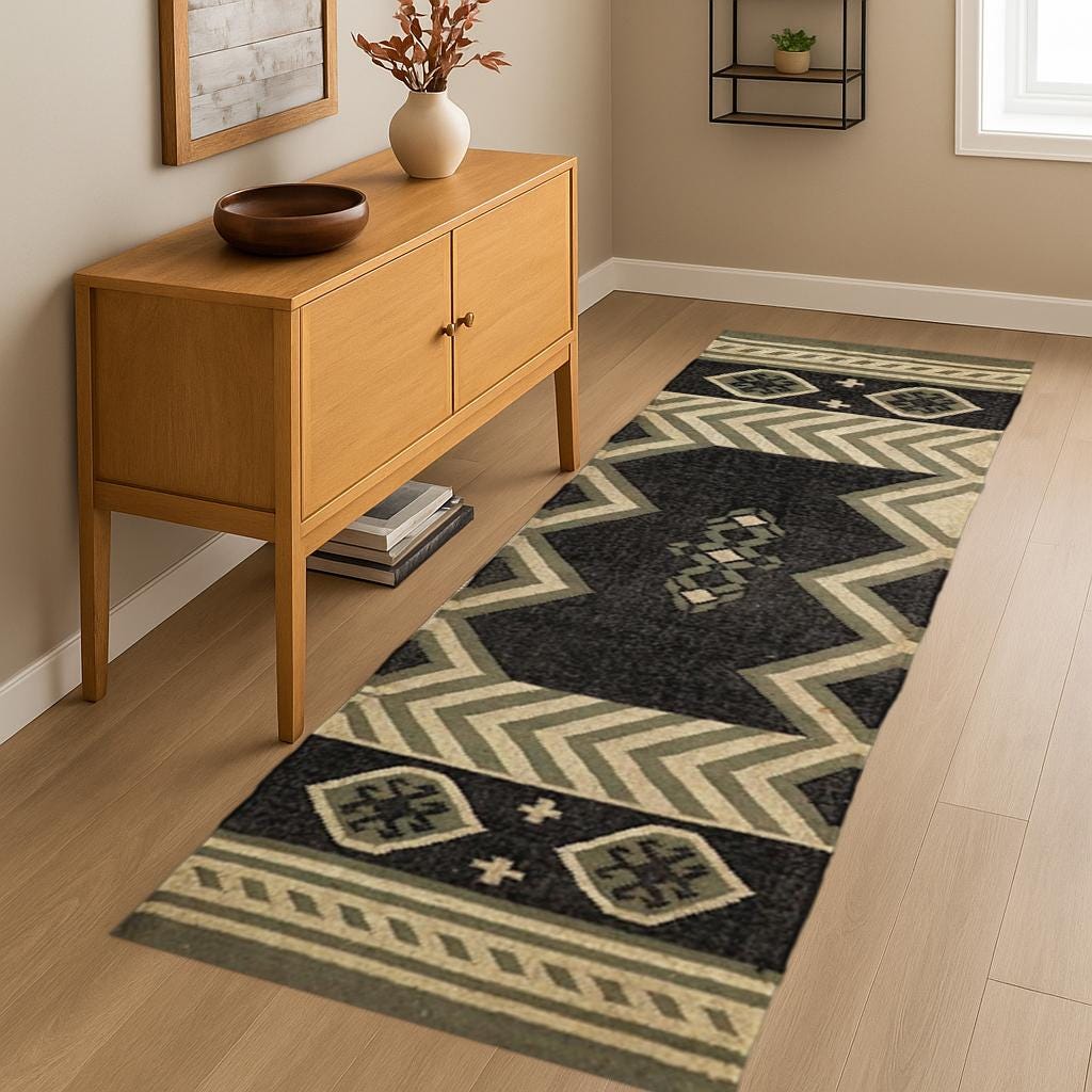 Handwoven, Wool and Jute Rug Handmade, Dhurrie Rug, Traditional Indian WOOL JUTE RUGS, Natural Wool Jute Ethnic Large Area Carpet Runner Rug
