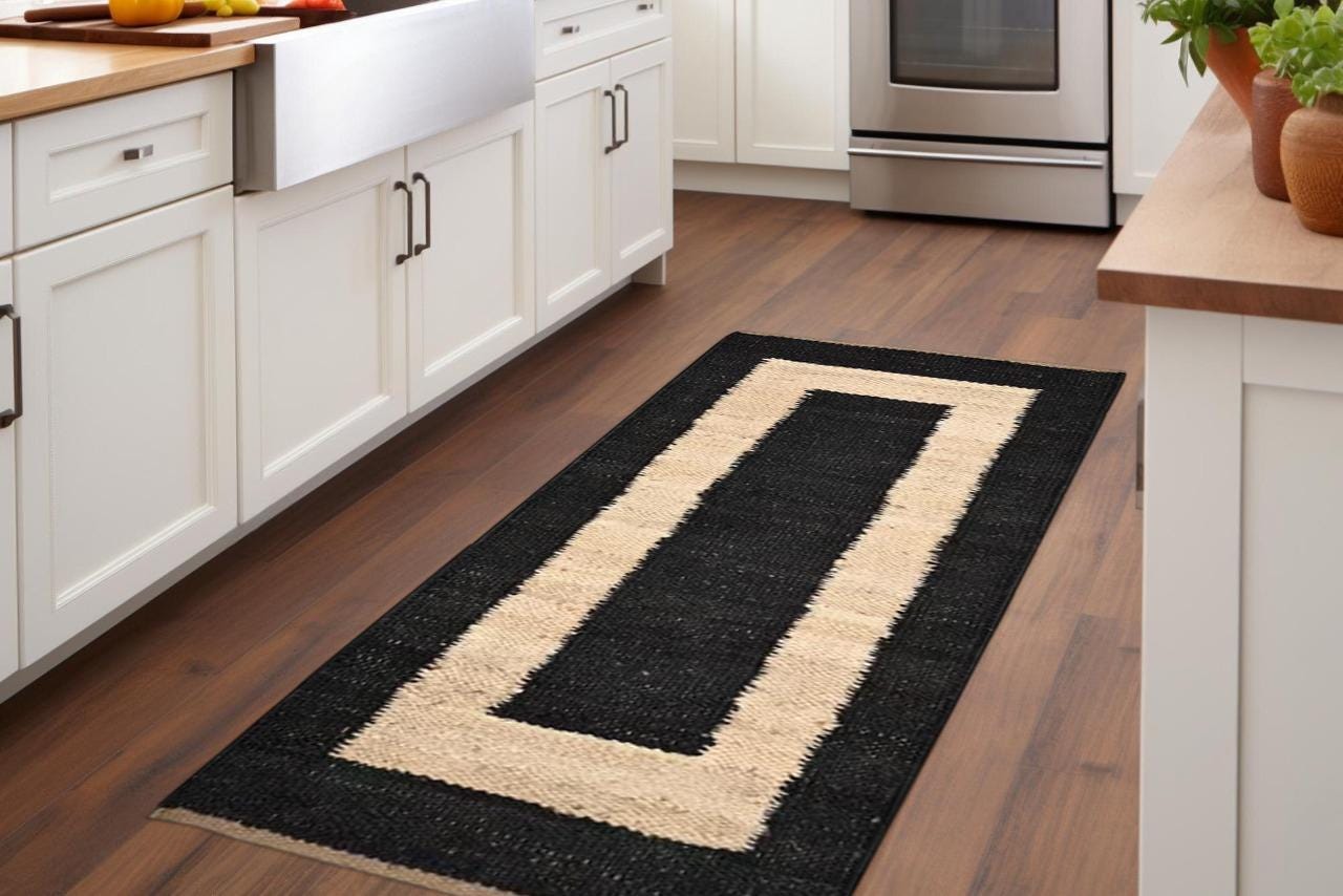 Woven Jute Runner, Natural Jute Runner Rug, Indian Handwoven Jute Rug, Stair Runner, Handmade jute Runner, Jute Hallway & Kitchen Decor