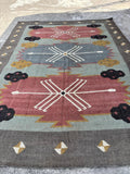 Wool Jute Kilim Rug, Handwoven, Kilim Runner Rug, Handmade, Kilim Dhurrie Rug, Traditional Indian/WOOL JUTE RUGS