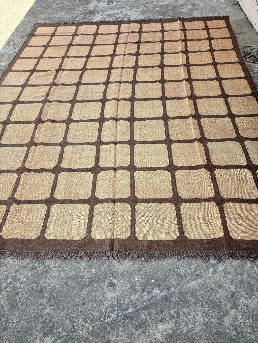 Kilim Rug, Handwoven, Wool and Jute Rug Handmade, Kilim Dhurrie Rug, boho rug Traditional Indian Carpet WOOL JUTE RUGS