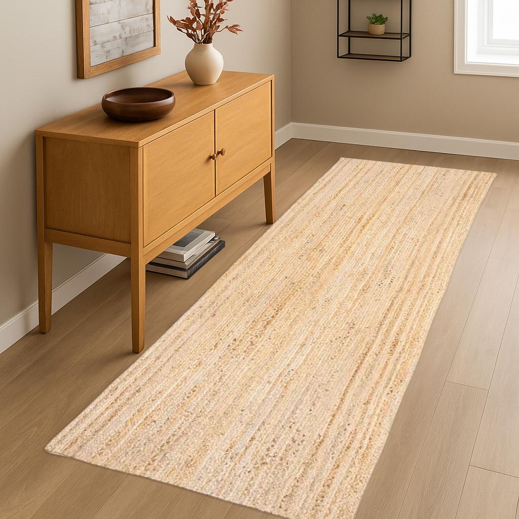 Custom Jute Runner Rug, Natural Fiber Hallway & Entryway Rug, Handwoven Eco-Friendly Carpet, 100% Natural Rug/Runner